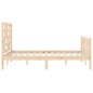 vidaXL Massivholzbett mit Kopfteil 140x190 cm vidaXL Massivholzbett mit Kopfteil 140x190 cm