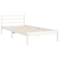 vidaXL Massivholzbett mit Kopfteil Weiß 90x200 cm vidaXL Massivholzbett mit Kopfteil Weiß 90x200 cm
