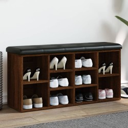 vidaXL Schuhbank Braun Eichen-Optik 102x32x50 cm Holzwerkstoff