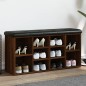 vidaXL Schuhbank Braun Eichen-Optik 102x32x50 cm Holzwerkstoff vidaXL Schuhbank Braun Eichen-Optik 102x32x50 cm Holzwerkstoff