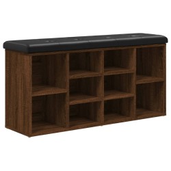 vidaXL Schuhbank Braun Eichen-Optik 102x32x50 cm Holzwerkstoff
