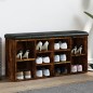 vidaXL Schuhbank Räuchereiche 102x32x50 cm Holzwerkstoff vidaXL Schuhbank Räuchereiche 102x32x50 cm Holzwerkstoff