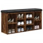 vidaXL Schuhbank Räuchereiche 102x32x50 cm Holzwerkstoff vidaXL Schuhbank Räuchereiche 102x32x50 cm Holzwerkstoff