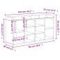 vidaXL Schuhbank Räuchereiche 102x32x50 cm Holzwerkstoff vidaXL Schuhbank Räuchereiche 102x32x50 cm Holzwerkstoff