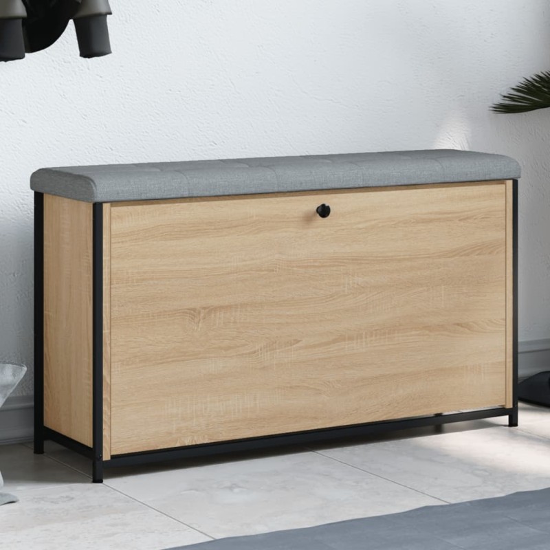 vidaXL Schuhbank mit Klappe Sonoma-Eiche 102x32x56 cm vidaXL Schuhbank mit Klappe Sonoma-Eiche 102x32x56 cm