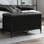 vidaXL Sitzbank mit Stauraum Schwarz 82x42x45 cm Holzwerkstoff vidaXL Sitzbank mit Stauraum Schwarz 82x42x45 cm Holzwerkstoff