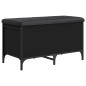 vidaXL Sitzbank mit Stauraum Schwarz 82x42x45 cm Holzwerkstoff vidaXL Sitzbank mit Stauraum Schwarz 82x42x45 cm Holzwerkstoff
