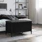 vidaXL Sitzbank mit Stauraum Schwarz 82x42x45 cm Holzwerkstoff vidaXL Sitzbank mit Stauraum Schwarz 82x42x45 cm Holzwerkstoff