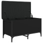 vidaXL Sitzbank mit Stauraum Schwarz 82x42x45 cm Holzwerkstoff vidaXL Sitzbank mit Stauraum Schwarz 82x42x45 cm Holzwerkstoff