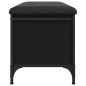 vidaXL Sitzbank mit Stauraum Schwarz 82x42x45 cm Holzwerkstoff vidaXL Sitzbank mit Stauraum Schwarz 82x42x45 cm Holzwerkstoff