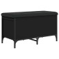 vidaXL Sitzbank mit Stauraum Schwarz 82x42x45 cm Holzwerkstoff vidaXL Sitzbank mit Stauraum Schwarz 82x42x45 cm Holzwerkstoff