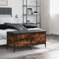 vidaXL Sitzbank mit Stauraum Räuchereiche 102x42x45 cm Holzwerkstoff vidaXL Sitzbank mit Stauraum Räuchereiche 102x42x45 cm Holzwerkstoff