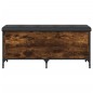 vidaXL Sitzbank mit Stauraum Räuchereiche 102x42x45 cm Holzwerkstoff vidaXL Sitzbank mit Stauraum Räuchereiche 102x42x45 cm Holzwerkstoff