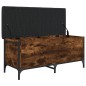 vidaXL Sitzbank mit Stauraum Räuchereiche 102x42x45 cm Holzwerkstoff vidaXL Sitzbank mit Stauraum Räuchereiche 102x42x45 cm Holzwerkstoff