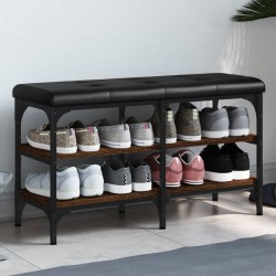 vidaXL Schuhbank Braun Eichen-Optik 82x32x47 cm Holzwerkstoff