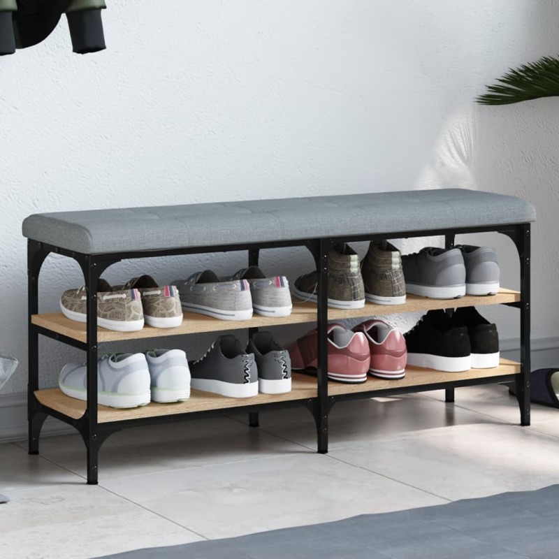 vidaXL Schuhbank Sonoma-Eiche 102x32x47 cm Holzwerkstoff vidaXL Schuhbank Sonoma-Eiche 102x32x47 cm Holzwerkstoff