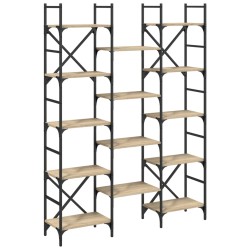 vidaXL Bücherregal Sonoma-Eiche 127,5x28,5x172,5 cm Holzwerkstoff