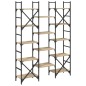 vidaXL Bücherregal Sonoma-Eiche 127,5x28,5x172,5 cm Holzwerkstoff vidaXL Bücherregal Sonoma-Eiche 127,5x28,5x172,5 cm Holzwerkstoff