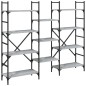 vidaXL Bücherregal Grau Sonoma 160x28,5x136,5 cm Holzwerkstoff vidaXL Bücherregal Grau Sonoma 160x28,5x136,5 cm Holzwerkstoff