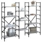 vidaXL Bücherregal Grau Sonoma 160x28,5x136,5 cm Holzwerkstoff vidaXL Bücherregal Grau Sonoma 160x28,5x136,5 cm Holzwerkstoff