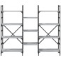 vidaXL Bücherregal Grau Sonoma 160x28,5x136,5 cm Holzwerkstoff vidaXL Bücherregal Grau Sonoma 160x28,5x136,5 cm Holzwerkstoff