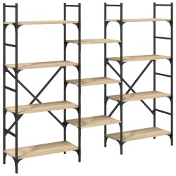 vidaXL Bücherregal Sonoma-Eiche 160x28,5x136,5 cm Holzwerkstoff