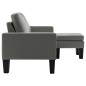 vidaXL 3-Sitzer-Sofa mit Hocker Grau Kunstleder vidaXL 3-Sitzer-Sofa mit Hocker Grau Kunstleder