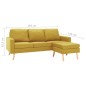 vidaXL 3-Sitzer-Sofa mit Hocker Gelb Stoff vidaXL 3-Sitzer-Sofa mit Hocker Gelb Stoff
