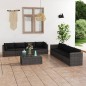 9-tlg. Garten-Lounge-Set mit Kissen Poly Rattan Grau 9-tlg. Garten-Lounge-Set mit Kissen Poly Rattan Grau