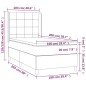 vidaXL Boxspringbett mit Matratze & LED Taupe 100x200 cm Stoff vidaXL Boxspringbett mit Matratze & LED Taupe 100x200 cm Stoff