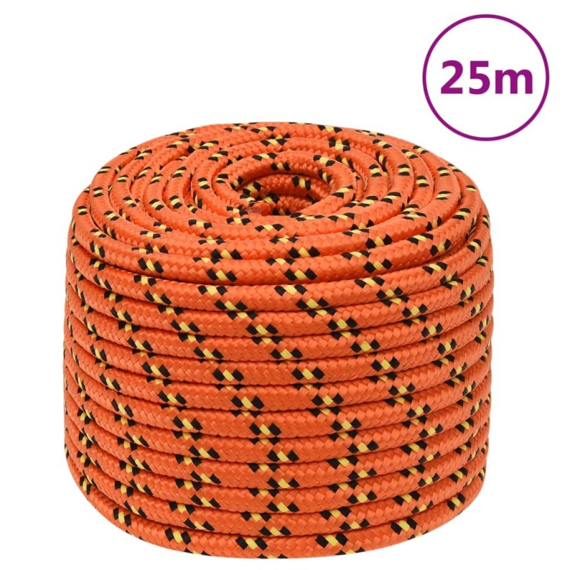 vidaXL Bootsseil Orange 14 mm 25 m Polypropylen vidaXL Bootsseil Orange 14 mm 25 m Polypropylen