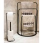 Bathroom Solutions Handtuchständer 49,5x75 cm Metall Schwarz Bathroom Solutions Handtuchständer 49,5x75 cm Metall Schwarz