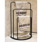 Bathroom Solutions Handtuchständer 49,5x75 cm Metall Schwarz Bathroom Solutions Handtuchständer 49,5x75 cm Metall Schwarz