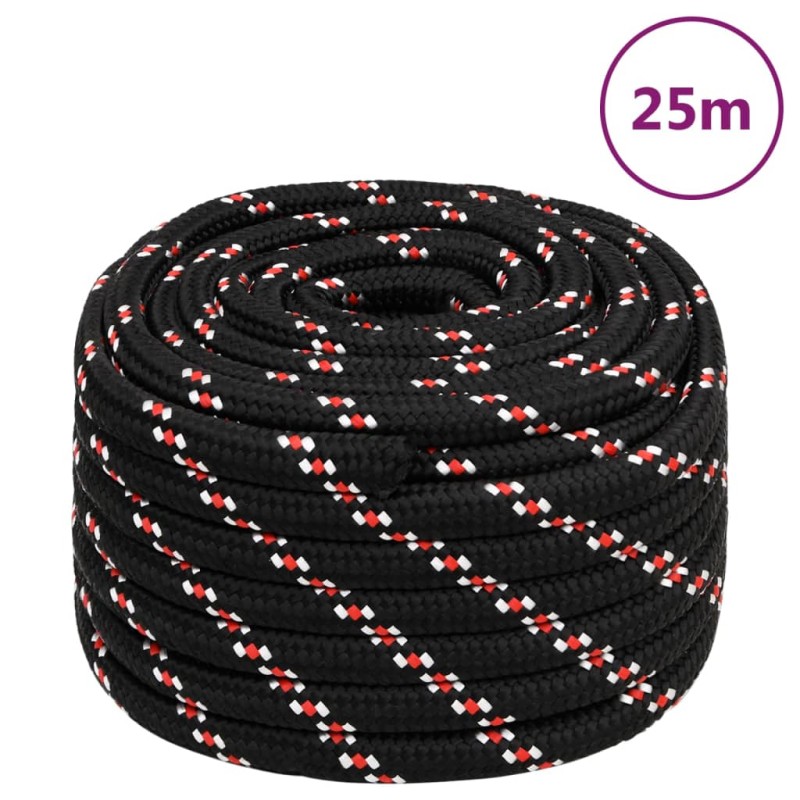 vidaXL Bootsseil Schwarz 20 mm 25 m Polypropylen vidaXL Bootsseil Schwarz 20 mm 25 m Polypropylen