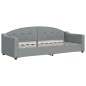 vidaXL Tagesbett Ausziehbar mit Matratze Hellgrau 80x200 cm Stoff vidaXL Tagesbett Ausziehbar mit Matratze Hellgrau 80x200 cm Stoff