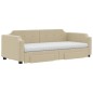 vidaXL Tagesbett Ausziehbar mit Schubladen Creme 80x200 cm Stoff vidaXL Tagesbett Ausziehbar mit Schubladen Creme 80x200 cm Stoff