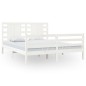 vidaXL Massivholzbett ohne Matratze Weiß 160x200 Kiefernholz vidaXL Massivholzbett ohne Matratze Weiß 160x200 Kiefernholz