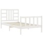 vidaXL Massivholzbett ohne Matratze Weiß 100x200 cm Kiefernholz vidaXL Massivholzbett ohne Matratze Weiß 100x200 cm Kiefernholz