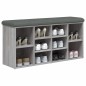 vidaXL Schuhbank Grau Sonoma 102x32x50 cm Holzwerkstoff vidaXL Schuhbank Grau Sonoma 102x32x50 cm Holzwerkstoff