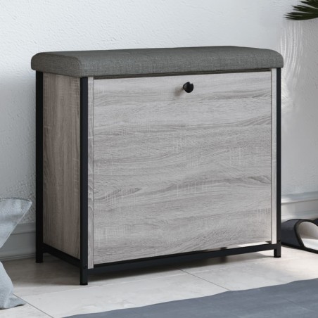 vidaXL Schuhbank mit Klappe Grau Sonoma 62x32x56 cm
