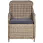 vidaXL 9-tlg. Garten-Essgruppe Poly Rattan Braun vidaXL 9-tlg. Garten-Essgruppe Poly Rattan Braun