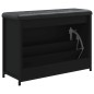 vidaXL Schuhbank mit Klappe Schwarz 82x32x56 cm vidaXL Schuhbank mit Klappe Schwarz 82x32x56 cm