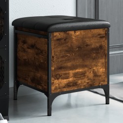 vidaXL Sitzbank mit Stauraum Räuchereiche 42x42x45 cm Holzwerkstoff