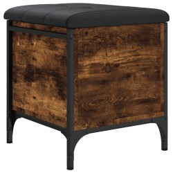 vidaXL Sitzbank mit Stauraum Räuchereiche 42x42x45 cm Holzwerkstoff