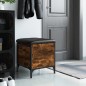 vidaXL Sitzbank mit Stauraum Räuchereiche 42x42x45 cm Holzwerkstoff