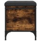 vidaXL Sitzbank mit Stauraum Räuchereiche 42x42x45 cm Holzwerkstoff