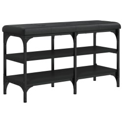 vidaXL Schuhbank Schwarz 82x32x47 cm Holzwerkstoff