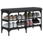 vidaXL Schuhbank Schwarz 82x32x47 cm Holzwerkstoff vidaXL Schuhbank Schwarz 82x32x47 cm Holzwerkstoff