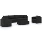vidaXL 7-tlg. Garten-Lounge-Set mit Kissen Poly Rattan Schwarz vidaXL 7-tlg. Garten-Lounge-Set mit Kissen Poly Rattan Schwarz