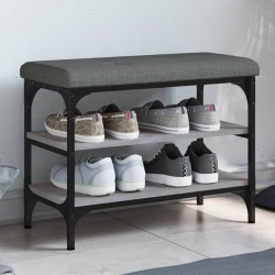 vidaXL Schuhbank Grau Sonoma 62x32x47 cm Holzwerkstoff